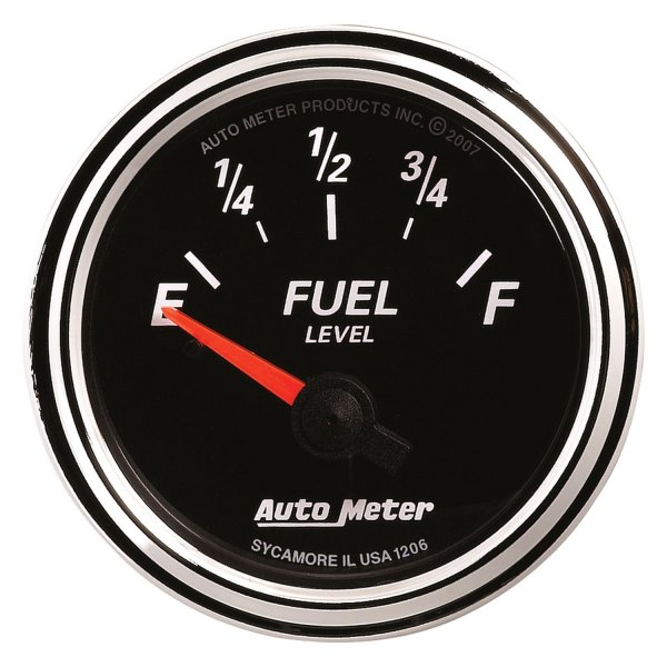 Auto Meter® - Designer Black II Series 2-1/16" Fuel Level Gauge