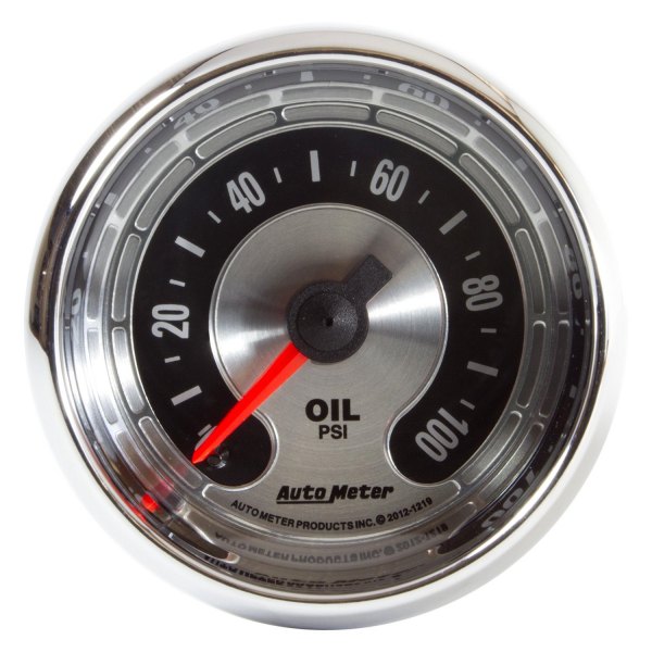 Auto Meter® - American Muscle Series 2-1/16" Oil Pressure Gauge, 0-100 PSI