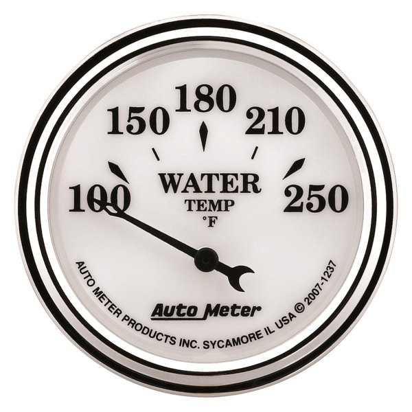 Auto Meter® - Old Tyme White II Series 2-1/16" Water Temperature Gauge, 100-250 F