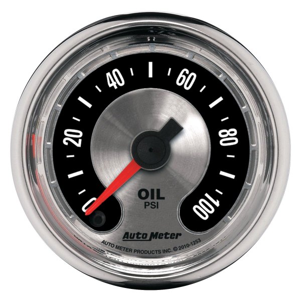 Auto Meter® - American Muscle Series 2-1/16" Oil Pressure Gauge, 0-100 PSI