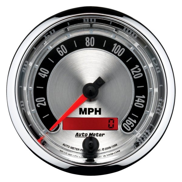 Auto Meter® - American Muscle Series 3-3/8" Speedometer Gauge, 0-160 MPH