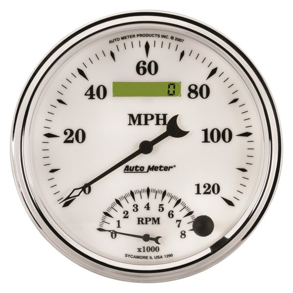 Auto Meter® - Old Tyme White II Series 5" Tachometer/Speedometer Combo Gauge