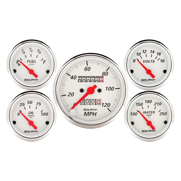 Auto Meter® - Arctic White Series 5-Piece Kit