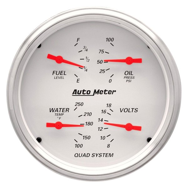 Auto Meter® - Arctic White Series 5" Quad Gauge