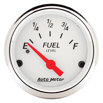 Auto Meter® - Arctic White Series 2-1/16" Fuel Level Gauge