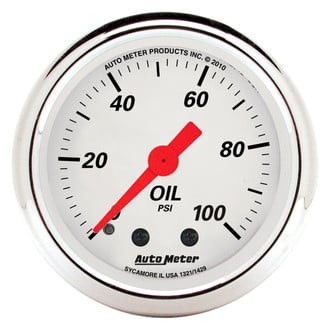 Auto Meter® - Arctic White Series Oil Pressure Gauges