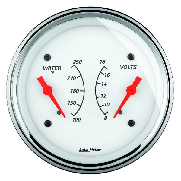 Auto Meter® - Arctic White Series 3-3/8" Dual Gauge