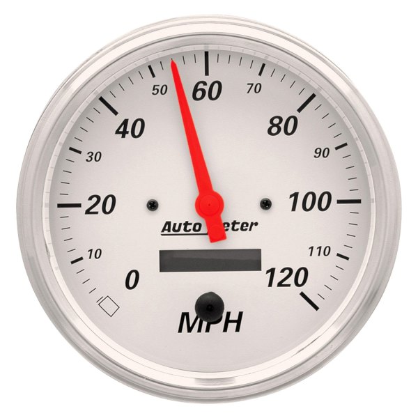 Auto Meter® - Arctic White Series 5" Speedometer Gauge, 0-120 MPH