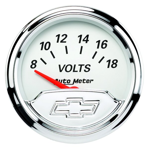Auto Meter® - Chevy Vintage Series 2-1/16" Voltmeter Gauge, 8-18V
