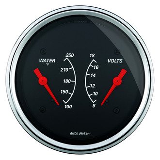 Auto Meter® - Designer Black Series 3-3/8" Dual Gauge