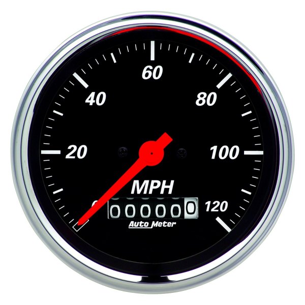 Auto Meter® - Designer Black Series 3-3/8" Speedometer Gauge, 0-120 MPH