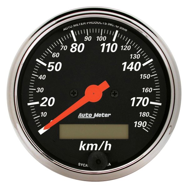 Auto Meter® - Designer Black Series 3-1/8" Speedometer Gauge, 0-190 KPH