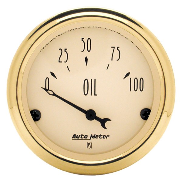 Auto Meter® - Golden Oldies Series 2-1/16" Oil Pressure Gauge, 0-100 PSI