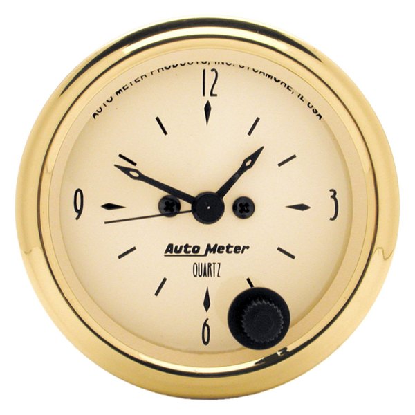 Auto Meter® - Golden Oldies Series 2-1/16" Clock Gauge, 12 Hour