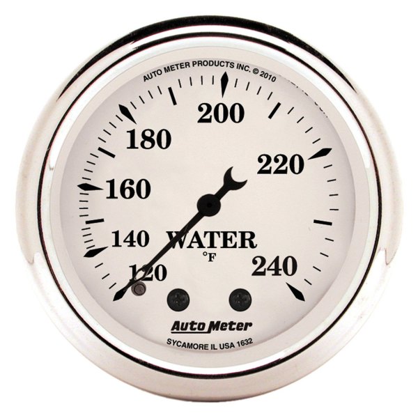 Auto Meter® - Old Tyme White Series 2-1/16" Water Temperature Gauge, 120-240 F