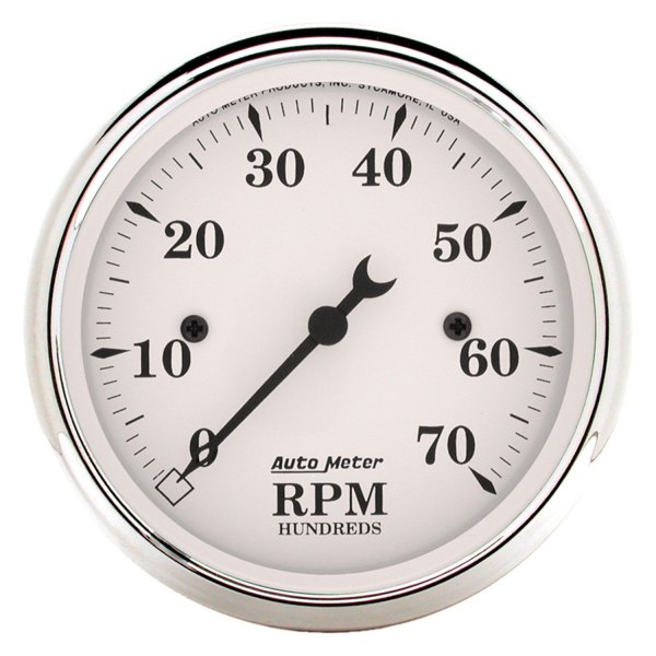 Auto Meter® - Old Tyme White Series 3-1/8" In-Dash Tachometer Gauge, 0-7,000 RPM