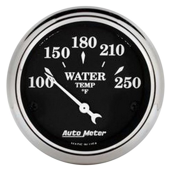 Auto Meter® - Old Tyme Black Series 2-1/16" Water Temperature Gauge, 100-250 F