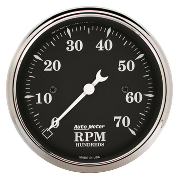 Auto Meter® - Old Tyme Black Series 3-1/8" In-Dash Tachometer Gauge, 0-7,000 RPM