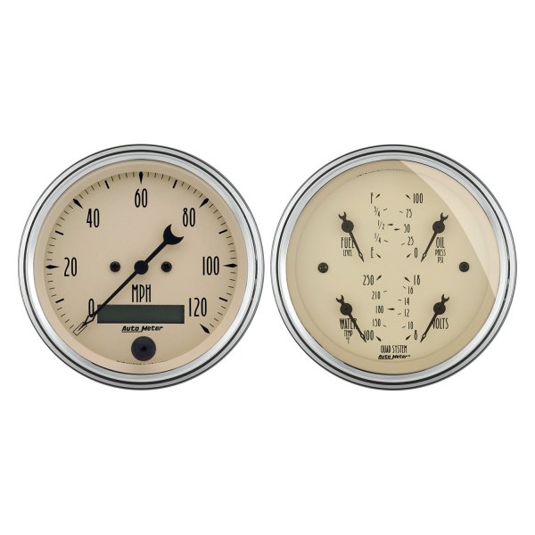 Auto Meter® - Antique Beige Series 3-3/8" Quad and Speedometer Gauge