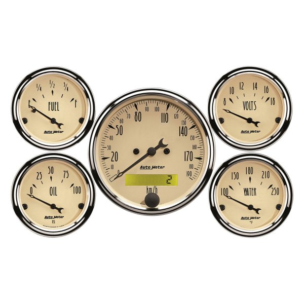 Auto Meter® - Antique Beige Series 5-Piece Kit