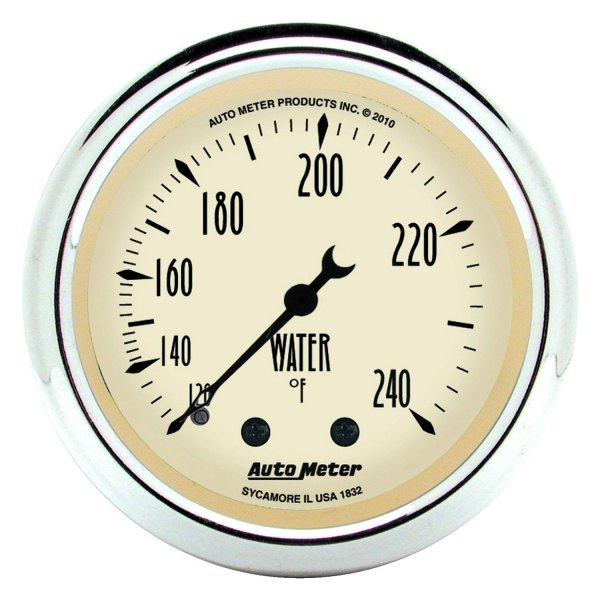 Auto Meter® - Antique Beige Series 2-1/16" Water Temperature Gauge, 120-240 F
