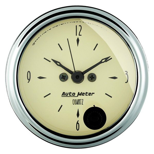 Auto Meter® - Antique Beige Series 2-1/16" Clock Gauge, 12 Hour
