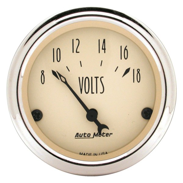 Auto Meter® - Antique Beige Series 2-1/16" Voltmeter Gauge, 8-18V
