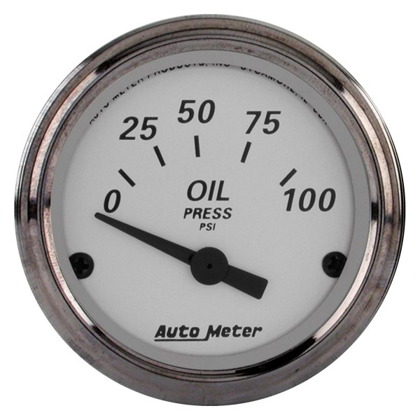 Auto Meter® - American Platinum Series 2-1/16" Oil Pressure Gauge, 0-100 PSI