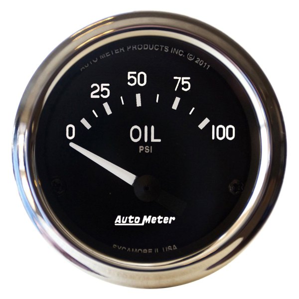 Auto Meter® - Cobra Series 2-1/16" Oil Pressure Gauge, 0-100 PSI
