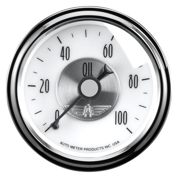 Auto Meter® - Prestige Pearl Series 2-1/16" Oil Pressure Gauge, 0-100 PSI