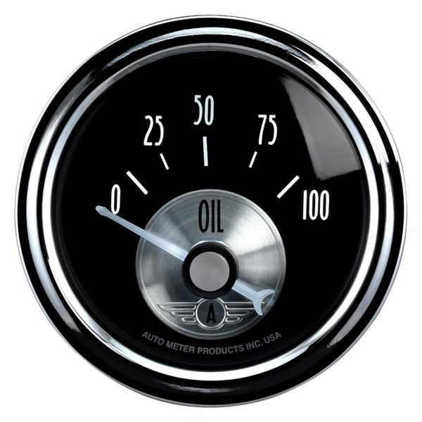 Auto Meter® - Prestige Black Diamond Series 2-1/16" Oil Pressure Gauge, 0-100 PSI