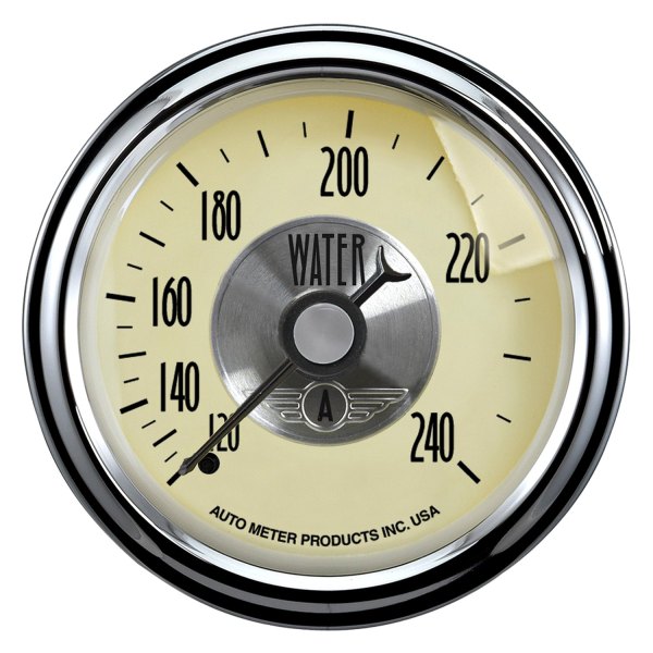 Auto Meter® - Prestige Antique Ivory Series 2-1/16" Water Temperature Gauge, 120-240 F