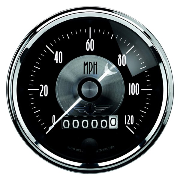 Auto Meter® - Prestige Black Diamond Series 3-3/8" Speedometer Gauge, 0-120 MPH
