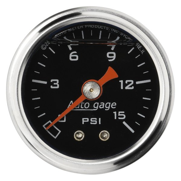 Auto Meter® - Auto Gage Series 1-1/2" Pressure Gauge, 0-15 PSI