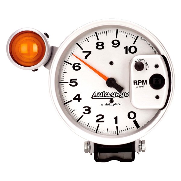 Auto Meter® - Auto Gage Series 5" Pedestal Tachometer Gauge with External Shift-Lite, 0-10,000 RPM