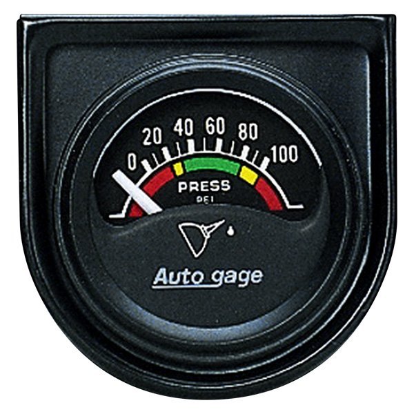 Auto Meter® - Auto Gage Series 1-1/2" Oil Pressure Gauge, 0-100 PSI