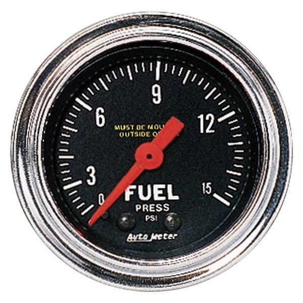 Auto Meter® - Traditional Chrome Series 2-1/16" Fuel Pressure Gauge, 0-15 PSI