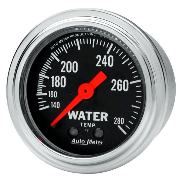 Auto Meter® - Traditional Chrome Series 2-1/16" Water Temperature Gauge, 140-280 F