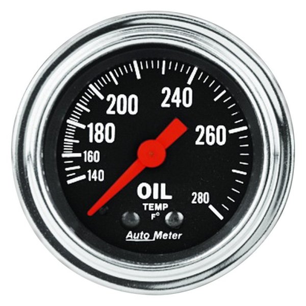 Auto Meter® - Traditional Chrome Series 2-1/16" Oil Temperature Gauge, 140-280 F