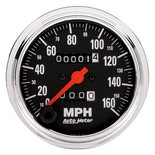 Auto Meter® - Traditional Chrome Series 3-3/8" Speedometer Gauge, 0-160 MPH