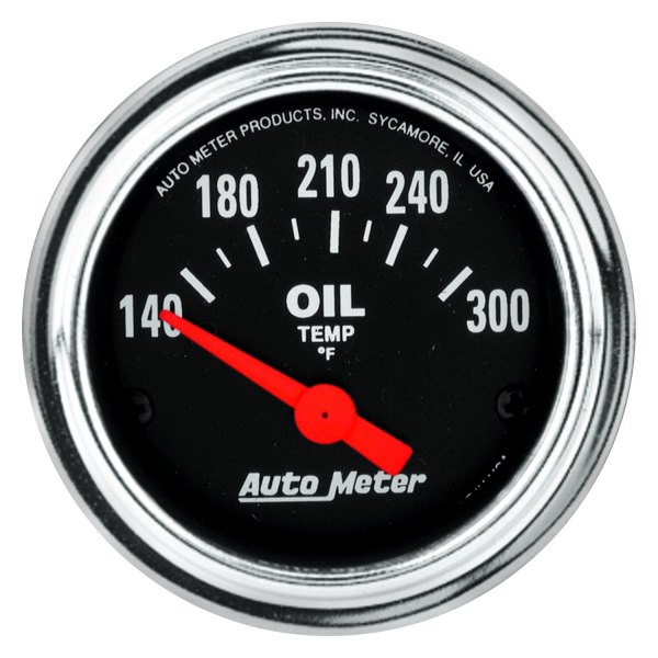 Auto Meter® - Traditional Chrome Series 2-1/16" Oil Temperature Gauge, 140-300 F