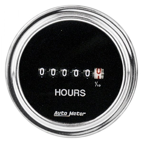 Auto Meter® - Traditional Chrome Series 2-1/16" Hourmeter Gauge, 0-99999.9 Hours