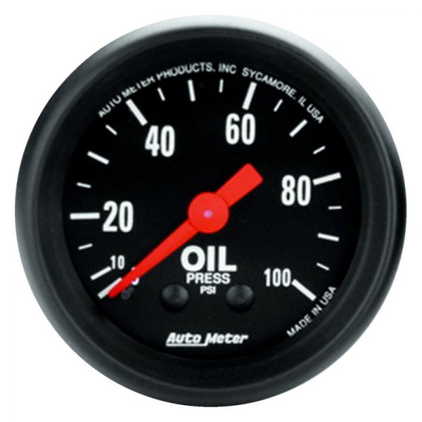 Auto Meter® - Z-Series 2-1/16" Oil Pressure Gauge, 0-100 PSI