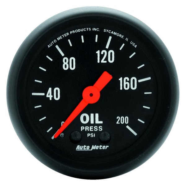 Auto Meter® - Z-Series 2-1/16" Oil Pressure Gauge, 0-200 PSI