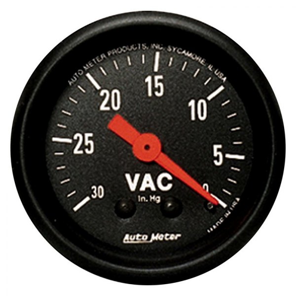Auto Meter® - Z-Series 2-1/16" Vacuum Gauge, 0-30 In Hg