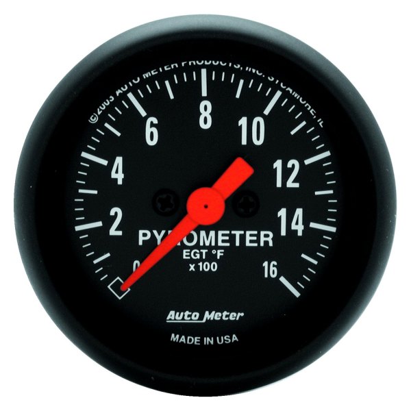 Auto Meter® - Z-Series 2-1/16" EGT Pyrometer Gauge, 0-1600 F