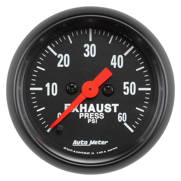 Auto Meter® - Z-Series 2-1/16" Exhaust Pressure Gauge, 0-60 PSI
