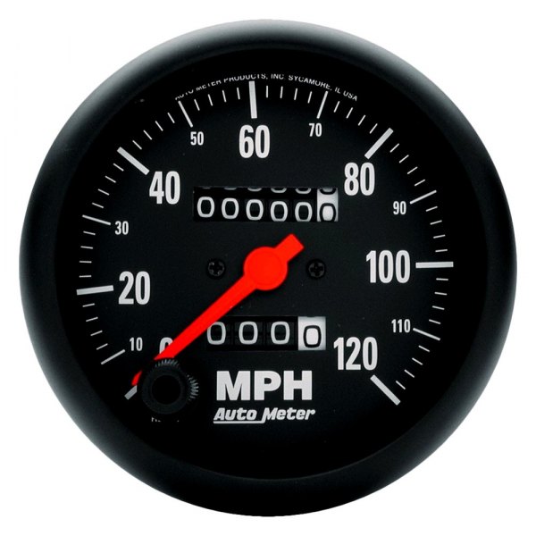 Auto Meter® - Z-Series 3-3/8" Speedometer Gauge, 0-120 MPH