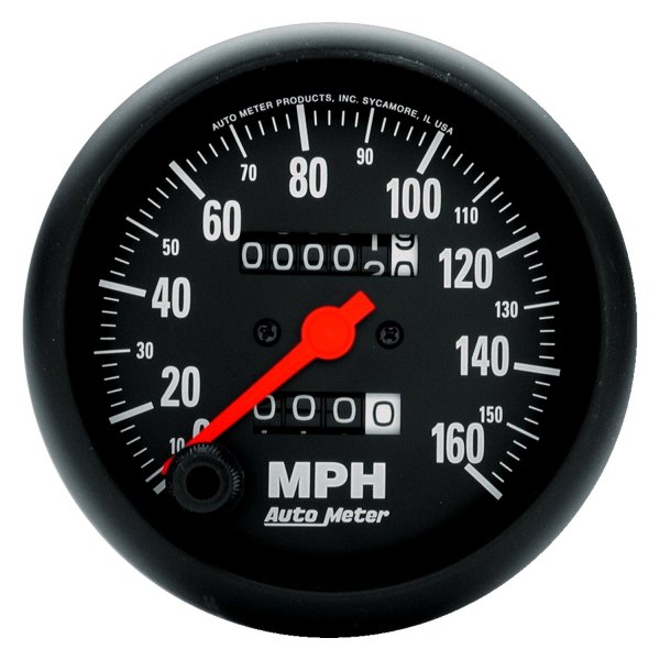 Auto Meter® - Z-Series 3-3/8" Speedometer Gauge, 0-160 MPH