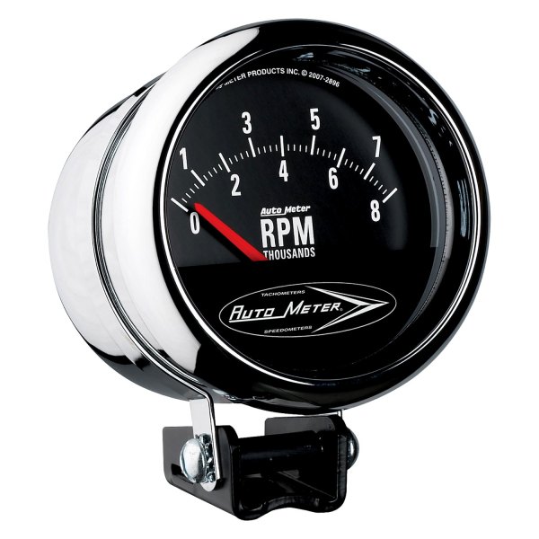 Auto Meter® - Traditional Chrome Series 3-3/4" Pedestal Tachometer Gauge, 0-8,000 RPM